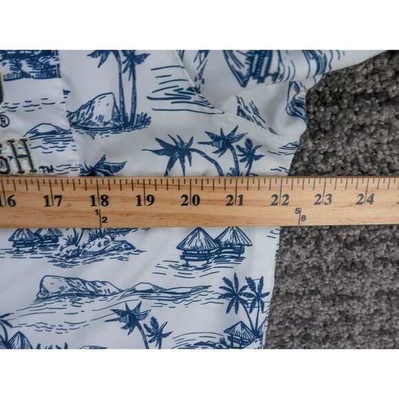 Notre Dame Fighting Irish Shirt Mens Medium White Short Sleeve Hawaiian Tropical - Picture 5 of 8